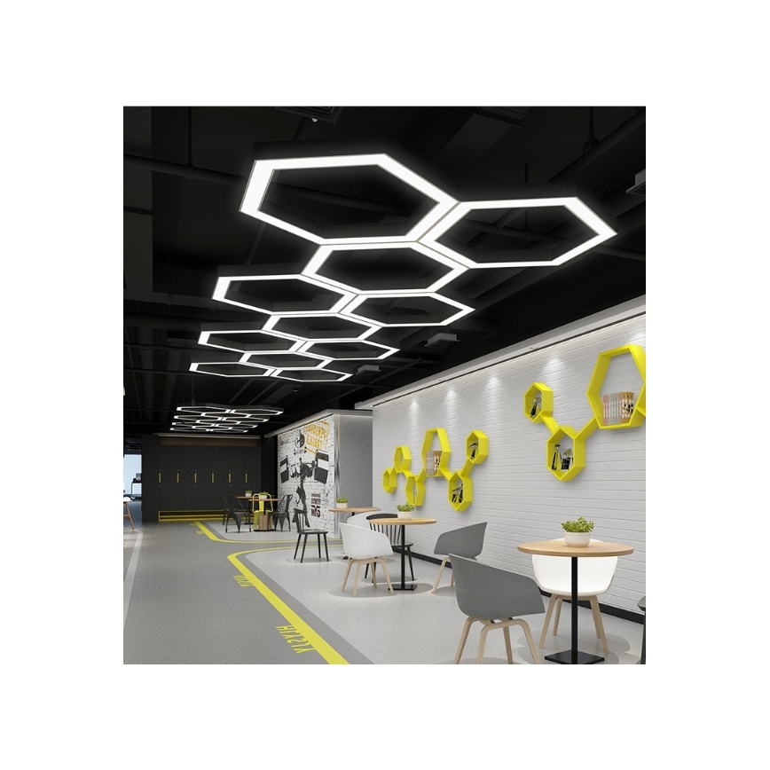 LED-люстра на тросі LED/20W/230V, чорна