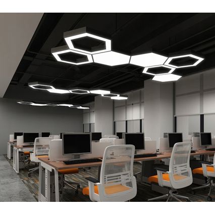 LED-люстра на тросі LED/20W/230V, чорна