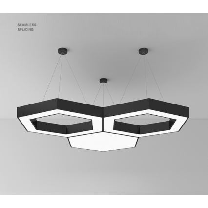 LED-люстра на тросі LED/20W/230V, чорна