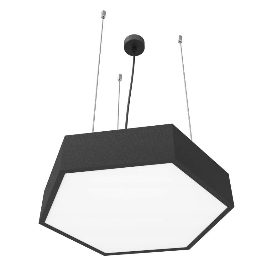 LED-люстра на тросі LED/20W/230V, чорна
