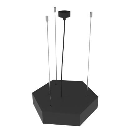 LED-люстра на тросі LED/20W/230V, чорна