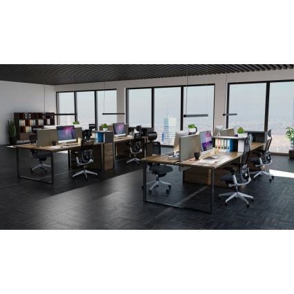 LED-люстра на тросі LED/44W/230V 6000K 120 cm чорна