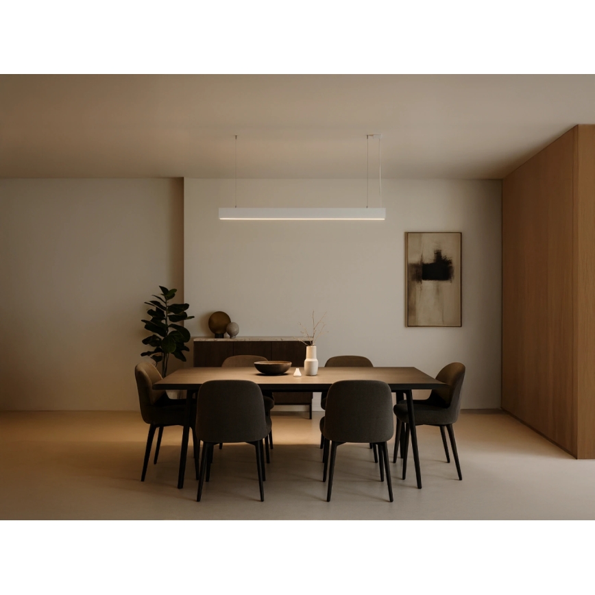 LED-люстра на тросі LED/55Вт/230В 3000/4000/6500К 120 см біла