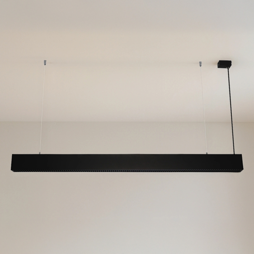 LED-люстра на тросі LED/55W/230V 3000/4000/6500K 120 cm чорна