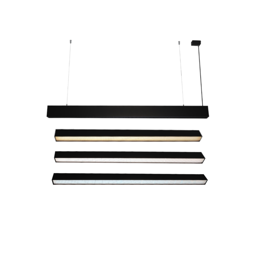 LED-люстра на тросі LED/55W/230V 3000/4000/6500K 120 cm чорна