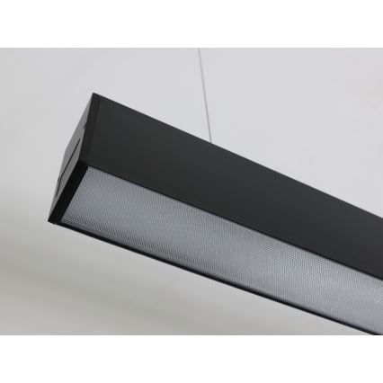 LED-люстра на тросі LED/55W/230V 3000/4000/6500K 120 см чорна