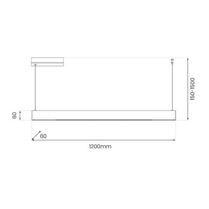 LED-люстра на тросі LINEA LED/36W/230V 3000/4000/5700K CRI 90 чорна