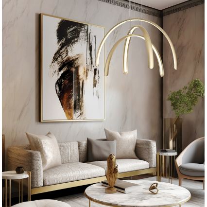 LED люстра на тросі MEGAN LED/41W/230V золота