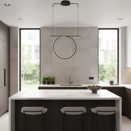 LED Люстра на тросі ODETTA LED/30W/230V 4000K чорна