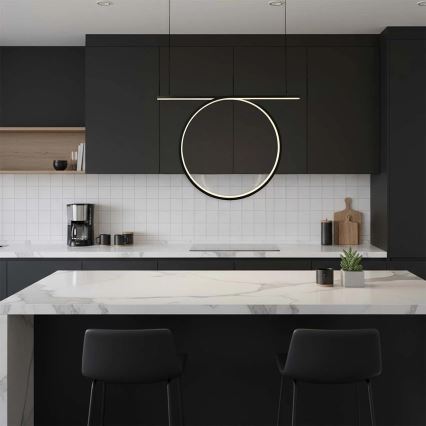 LED Люстра на тросі ODETTA LED/30W/230V 4000K чорна