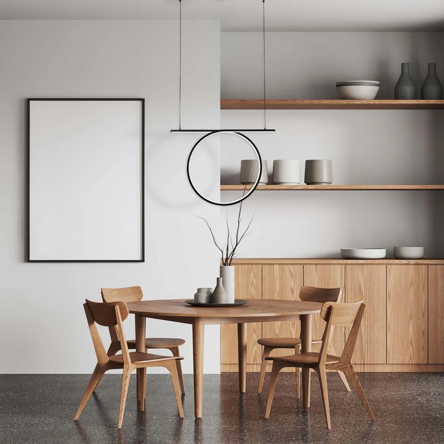 LED Люстра на тросі ODETTA LED/30W/230V 4000K чорна