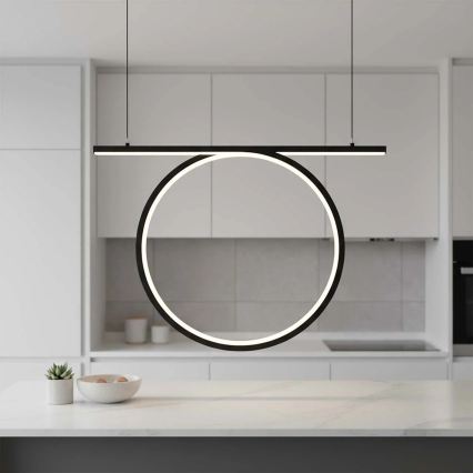 LED Люстра на тросі ODETTA LED/30W/230V 4000K чорна