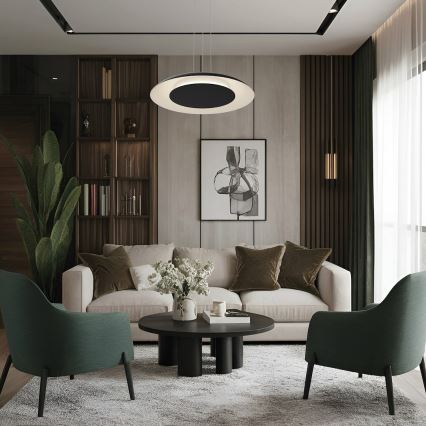 LED люстра на тросі PIATTINO LED/30W/230V 2700/3200/4000K діам. 40 см чорна