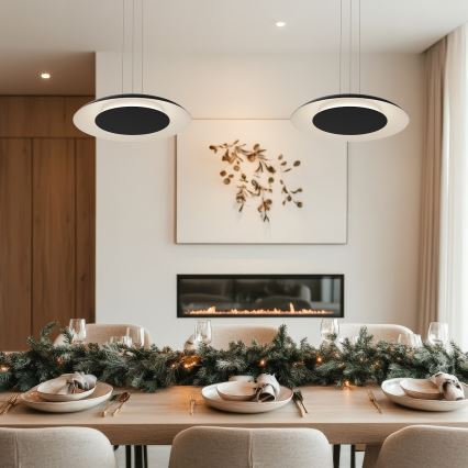 LED люстра на тросі PIATTINO LED/30W/230V 2700/3200/4000K діам. 40 см чорна