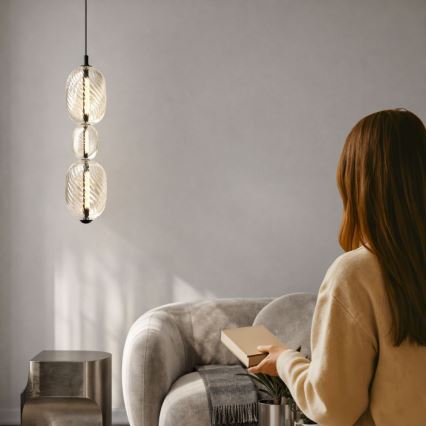 LED-люстра на тросі PLAYA LED/12W/230V чорна