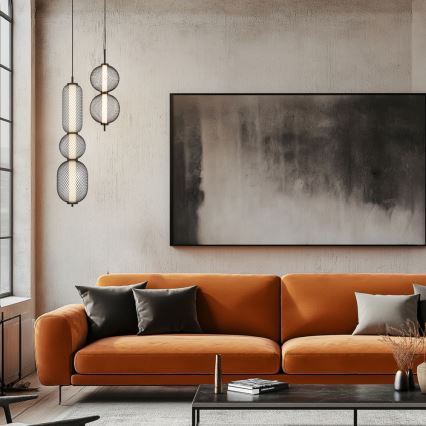 LED-люстра на тросі PUMA, 15 Вт, 230 В, діаметр 14 см, чорна