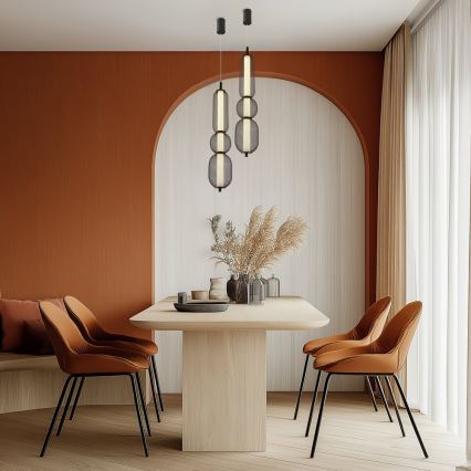 LED-люстра на тросі PUMA, 15 Вт, 230 В, діаметр 14 см, чорна