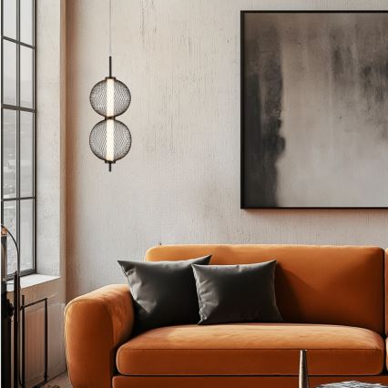 LED люстра на тросі PUMA LED/10W/230V діам. 14 см чорна