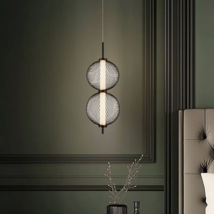 LED Люстра на тросі PUMA LED/10W/230V діаметр 14 см чорна