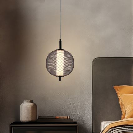 LED люстра на тросі PUMA LED/10W/230V діаметр 20 см чорна