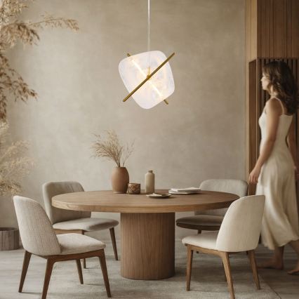 LED-люстра на тросі RELAX LED/15 Вт/230 В золота/біла