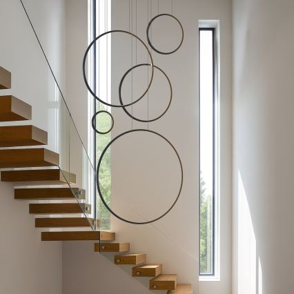 LED-люстра на тросі SATURNO LED/100W/230V чорна