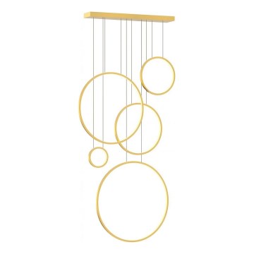 LED люстра на тросі SATURNO LED/100W/230V золота