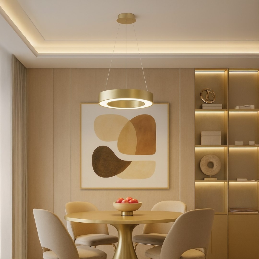 LED-люстра на тросі UNION LED/40 Вт/230 В 3000/4000/6500 К діам. 40 см золота