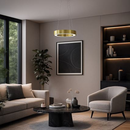LED-люстра на тросі UNION LED/40 Вт/230 В 3000/4000/6500 К діам. 40 см золота