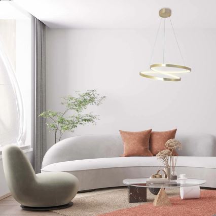 LED люстра на тросі ZEFIRA LED/40W/230V 4000K pr. 50 cm золота
