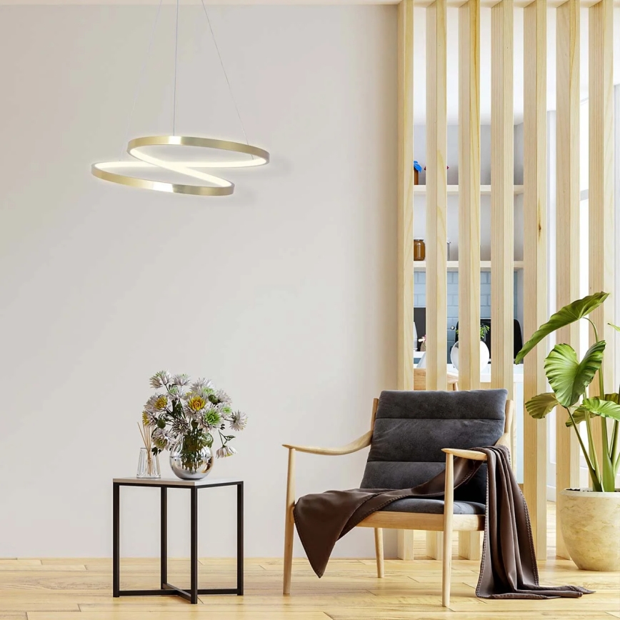 LED люстра на тросі ZEFIRA LED/40W/230V 4000K pr. 50 cm золота