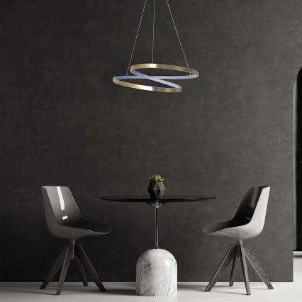 LED люстра на тросі ZEFIRA LED/40W/230V 4000K pr. 50 cm золота