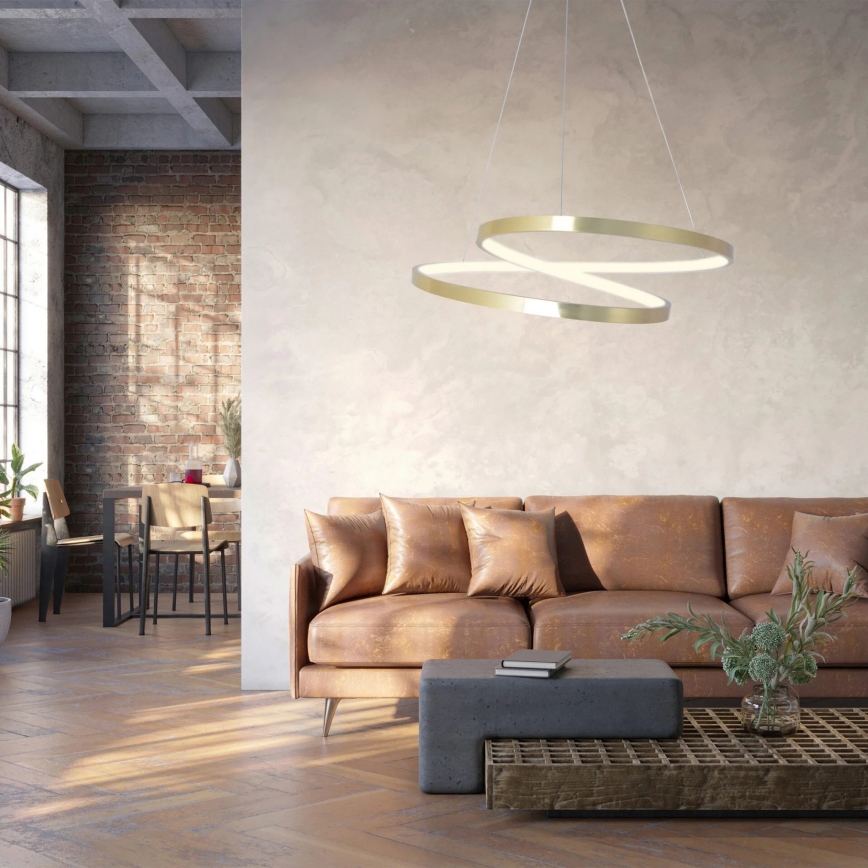 LED люстра на тросі ZEFIRA LED/40W/230V 4000K pr. 50 cm золота