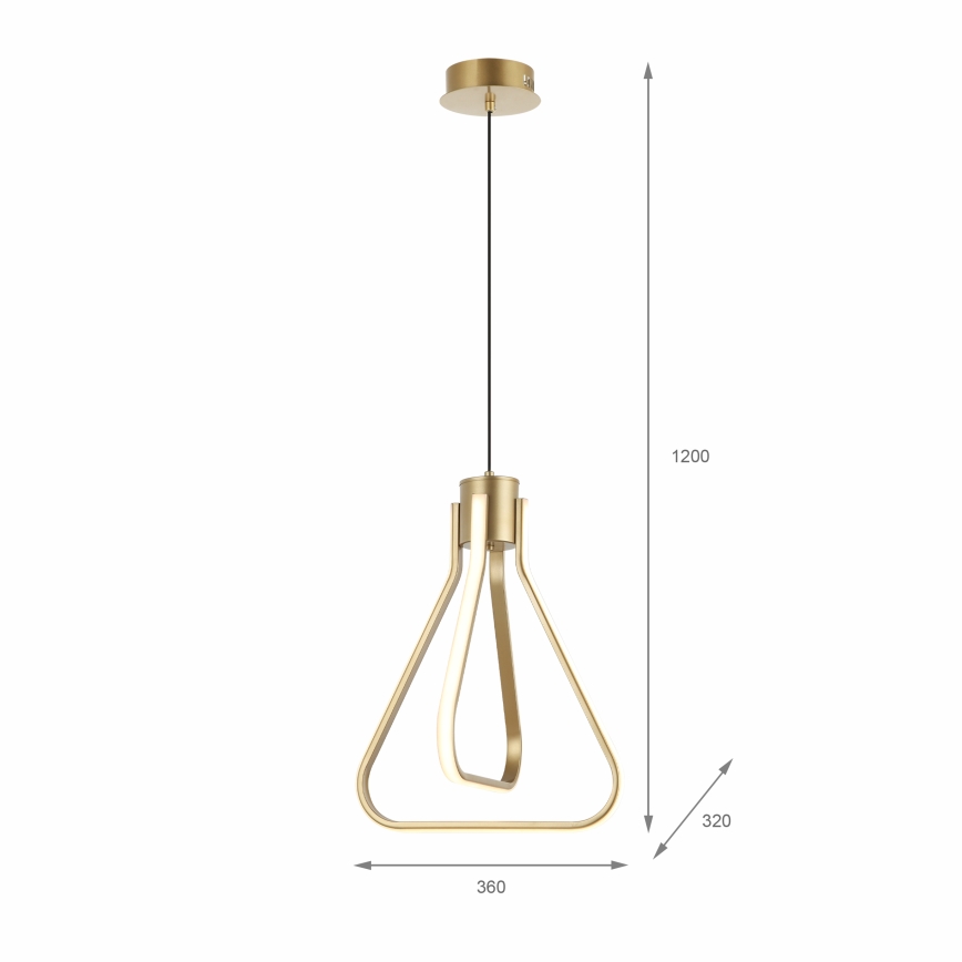 LED-люстра на тросі ZING LED/19W/230V золота