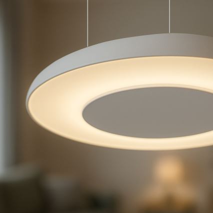 LED-люстра PIATTINO на тросовому підвісі LED/30 Вт/230 В 2700/3200/4000K, діаметр 40 см, біла