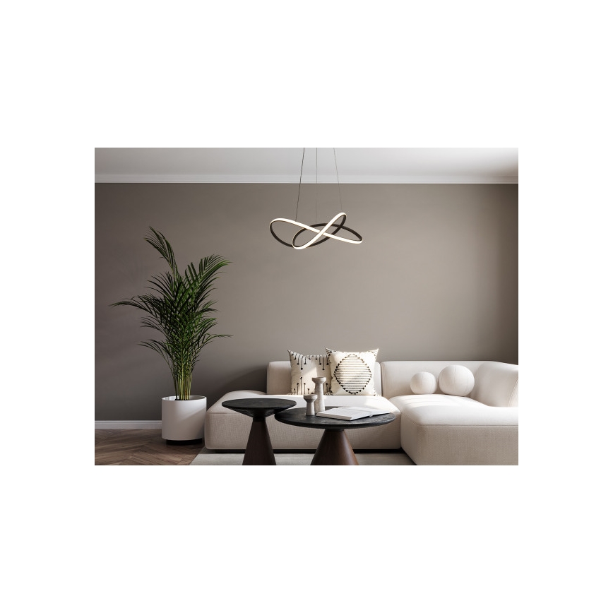 LED-люстра на тросі з регулюванням яскравості LED/85W/230V 3000-6500K діам. 60 см + пульт дистанційного керування