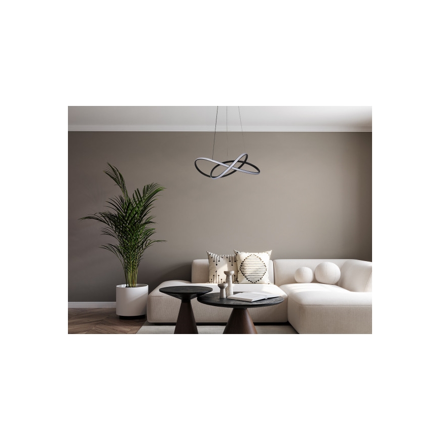 LED-люстра на тросі з регулюванням яскравості LED/85W/230V 3000-6500K діам. 60 см + пульт дистанційного керування