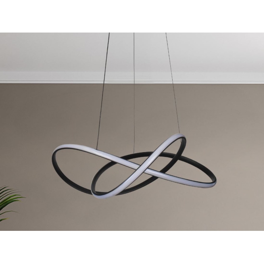 LED-люстра на тросі з регулюванням яскравості LED/85W/230V 3000-6500K діам. 60 см + пульт дистанційного керування