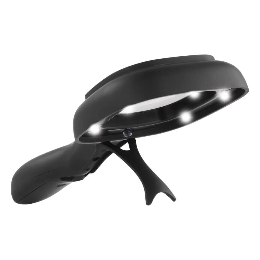 LED Лупа 2,5xZOOM з підсвіткою та ультрафіолетовим світлом LED/UV/2xAAA
