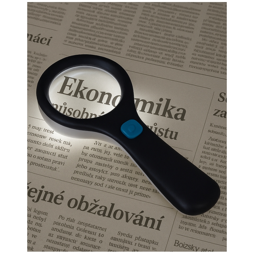 LED-лупа 3× збільшення з LED-підсвічуванням/3W/2xAAA IP22