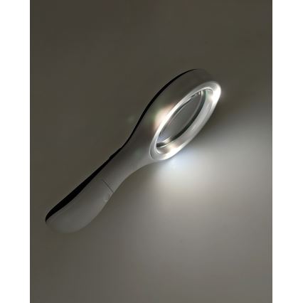 LED-лупа 3× збільшення з LED-підсвічуванням/3W/2xAAA IP22