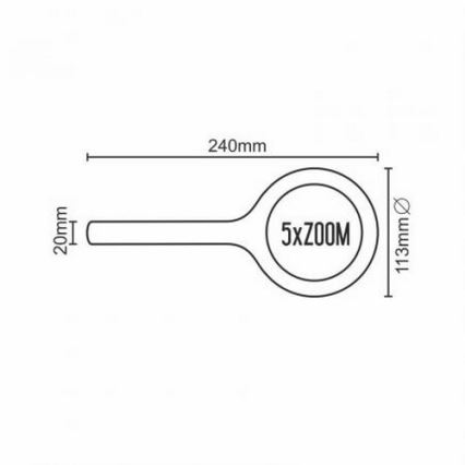 LED Лупа 5×ZOOM з підсвічуванням LED/3W IP44