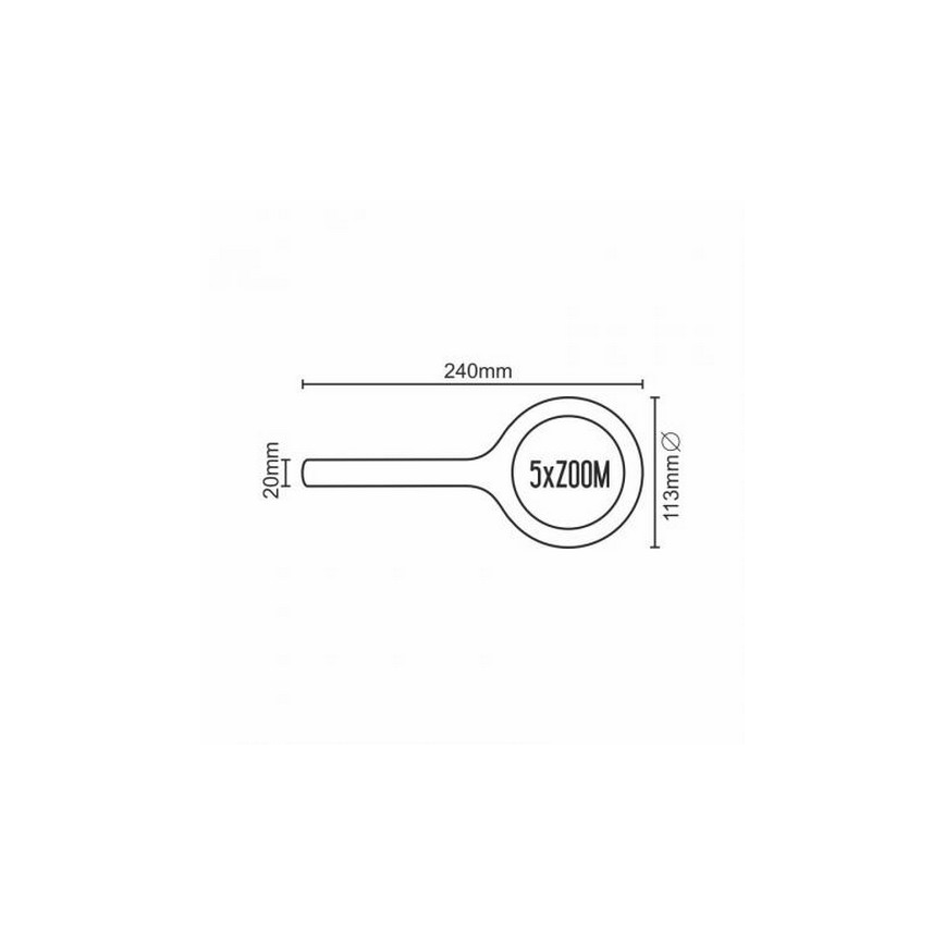 LED Лупа 5×ZOOM з підсвічуванням LED/3W IP44