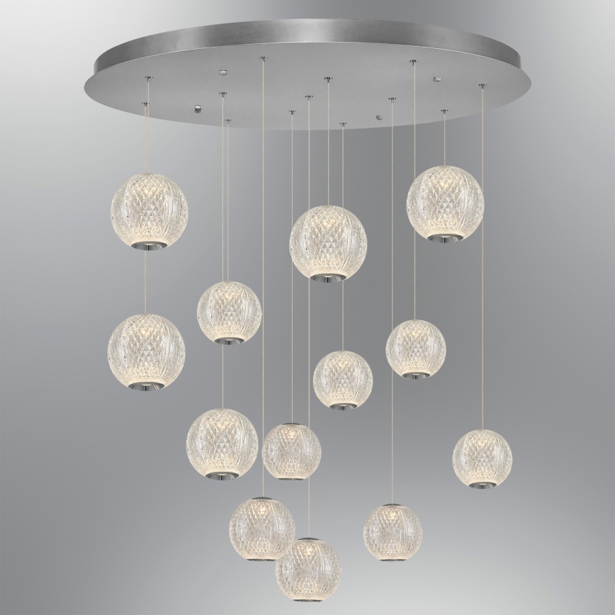 LED Luster na lanku CREMONA 13xLED/5W/230V matový chrom