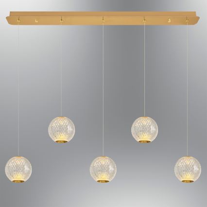 LED Лустер наужа CREMONA 5xLED/5W/230V 3000K золотий