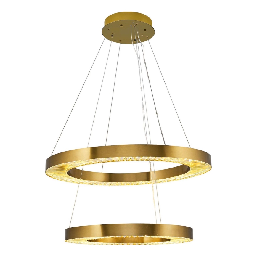 LED Lustr na lanku JESI LED/140W/230V 3000K pr. 100 cm bronzová