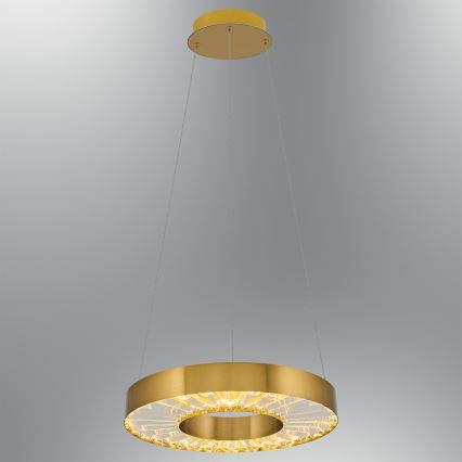 LED Lustr na lanku JESI LED/35W/230V 3000K pr. 40 cm bronzová