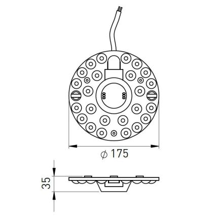 LED Магнічний модуль LED/24W/230V діаметр 17,5 см 2700/3000/4000/5000/6500K