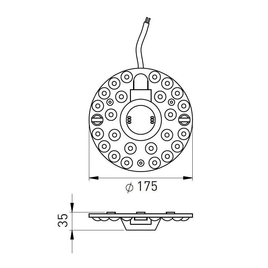 LED Магнічний модуль LED/24W/230V діаметр 17,5 см 2700/3000/4000/5000/6500K