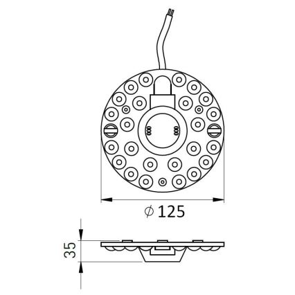 LED-магнитный модуль LED/12W/230V диаметр 12,5 cm 2700/3000/4000/5000/6500K